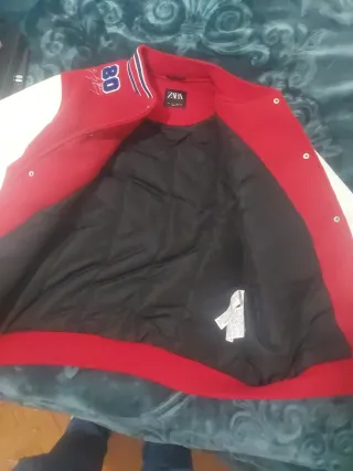 Chaqueta Béisbol Zara R 08 Roja y Blanca