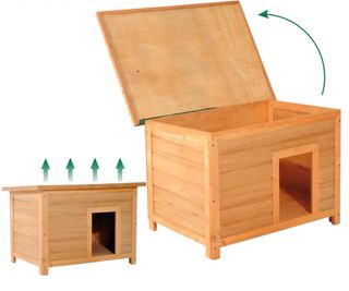 Caseta para perros de madera