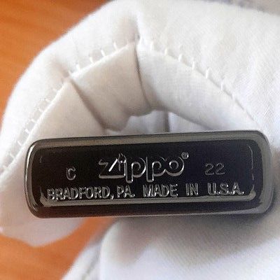 Zippo Ice Patern Negro Brillante Ornamental