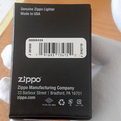Zippo Ice Patern Negro Brillante Ornamental