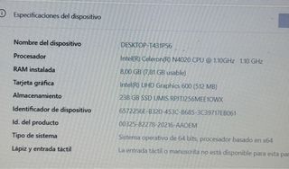 Portátil Lenovo V15-JGL