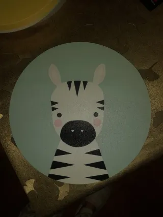 Cuadro Círculo Cebra Infantil, jirafa, oso, elefa