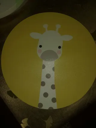 Cuadro Círculo Cebra Infantil, jirafa, oso, elefa