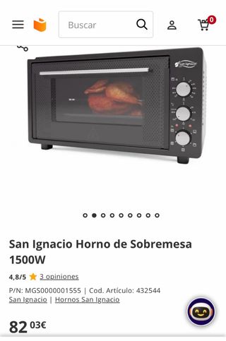 Horno de Sobremesa San Ignacio 1500W