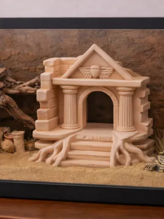 Adorno terrario ruinas estilo egipcio
