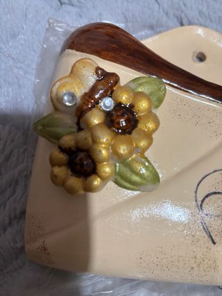 Porta lettere in porcellana decorato