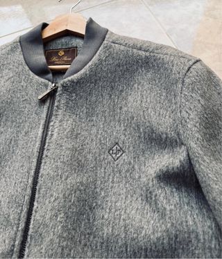 Chaqueta Bomber Loro Piana Gris XL