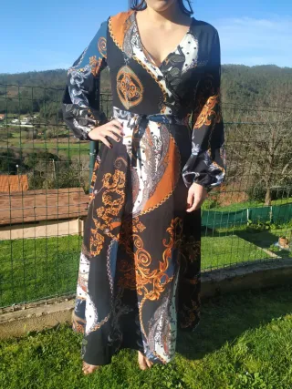 Vestido largo estampado