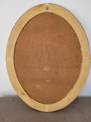 Quadro Ovale Vintage Dipinto Fiori