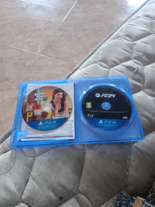Juegos PS4 FC 24 y Grand Theft Auto V