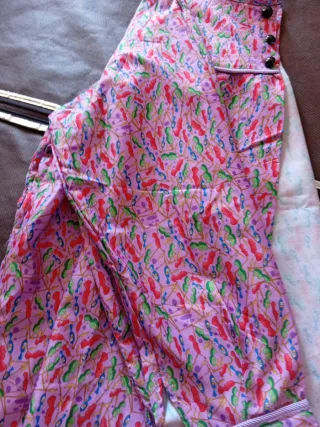 Blusón de fallera estampado,talla8,nuevo