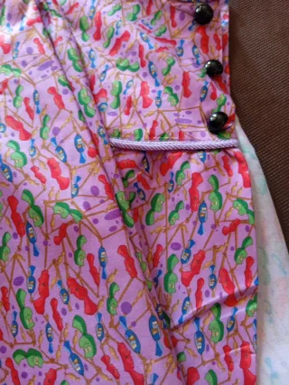 Blusón de fallera estampado,talla8,nuevo