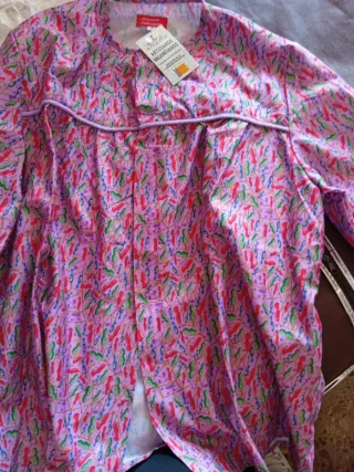 Blusón de fallera estampado,talla8,nuevo