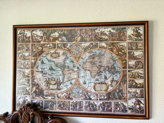 Cuadro Mapa Mundo Antiguo