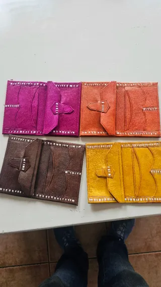 Carteras de piel puro traedas de marruecos