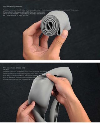 Protector de volante de silicona antideslizante, f