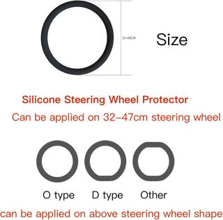 Protector de volante de silicona antideslizante, f