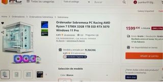 PC Gamer Alta Gama con rtx 5070