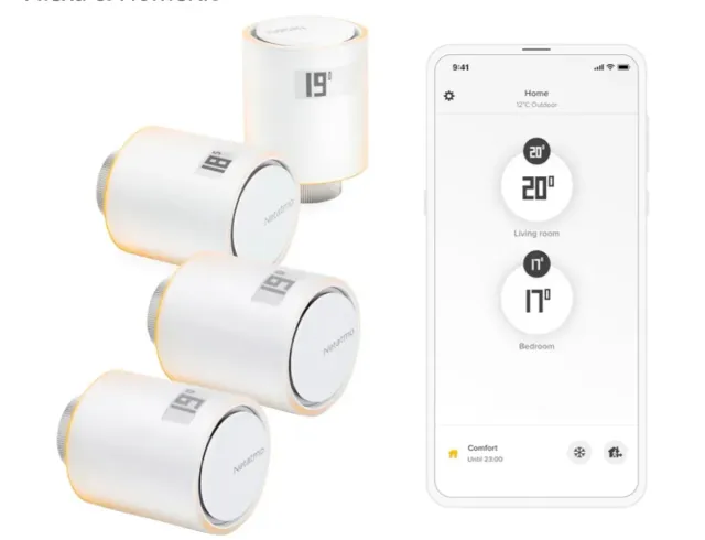 Pack 4 Cabezales Termostáticos Netatmo B1Y8380