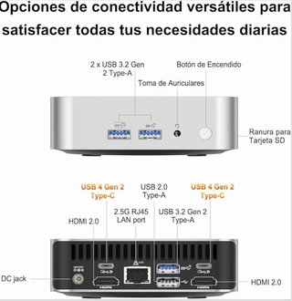 Geekom A6 Mini PC Plata