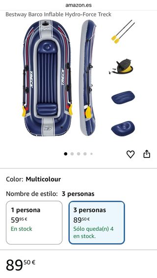 Bestway Barco Inflable Hydro-Force Treck 3personas