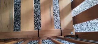 Cuna de madera usada  con  colchón nueva sin usar