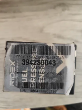 Sensor Presión Combustible RIDEX 3942S0043