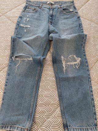 Calças Pull&Bear Rasgadas Tamanho 42