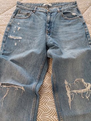 Calças Pull&Bear Rasgadas Tamanho 42