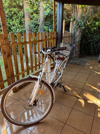 Biciclette elettriche bianche con cestino