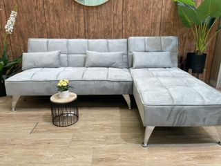Sofa-cama chaise longue, con 3 cojines