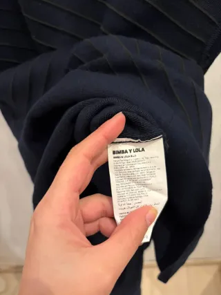 Vestido Bimba y Lola punto azul marino Talla L