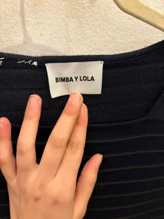 Vestido Bimba y Lola punto azul marino Talla L