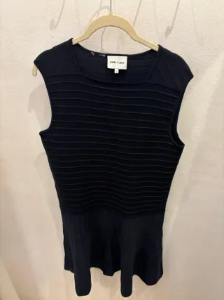 Vestido Bimba y Lola punto azul marino Talla L