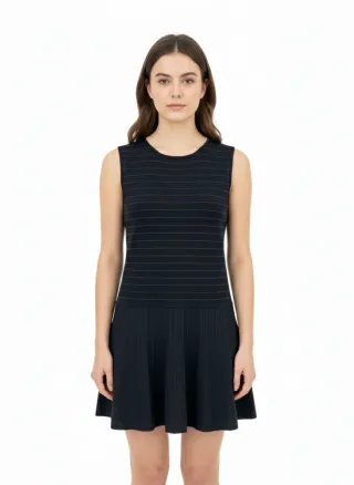Vestido Bimba y Lola punto azul marino Talla L