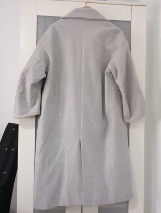 Abrigo Zara Gris Talla M Mujer