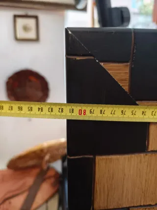 Espejo grande madera y negro con roce pequeño