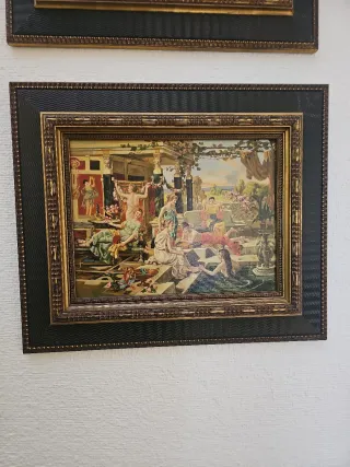 Cuadro antiguo escena romana