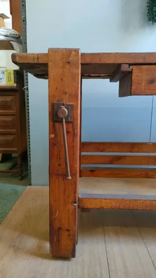 Banco de carpintero antiguo madera