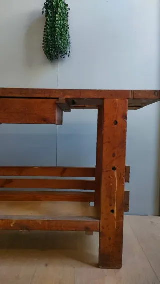 Banco de carpintero antiguo madera