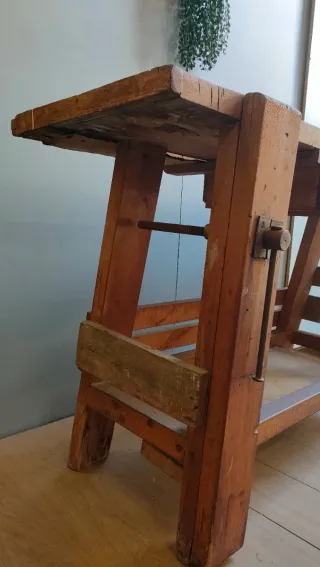 Banco de carpintero antiguo madera