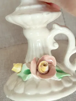 Portacandele ceramica Bassano rosa