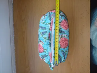 Neceser Estampado Flores Azul y Rosa