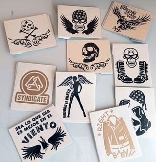 Pegatinas vinilo diseño moteros
