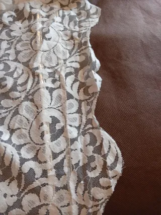 Mantilla fallera con turbante blanco elástico