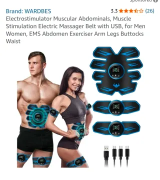 Estimulador Muscular Abdominal Unisex