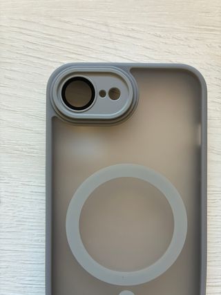 Funda iPhone 16e Gris con Protector Cámara