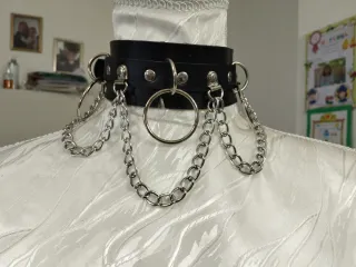 Collare donna con catene e anelli