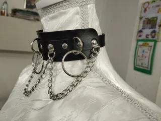 Collare donna con catene e anelli