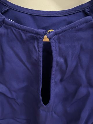 Blusa azul klein Zara con mangas abullonadas – Xs